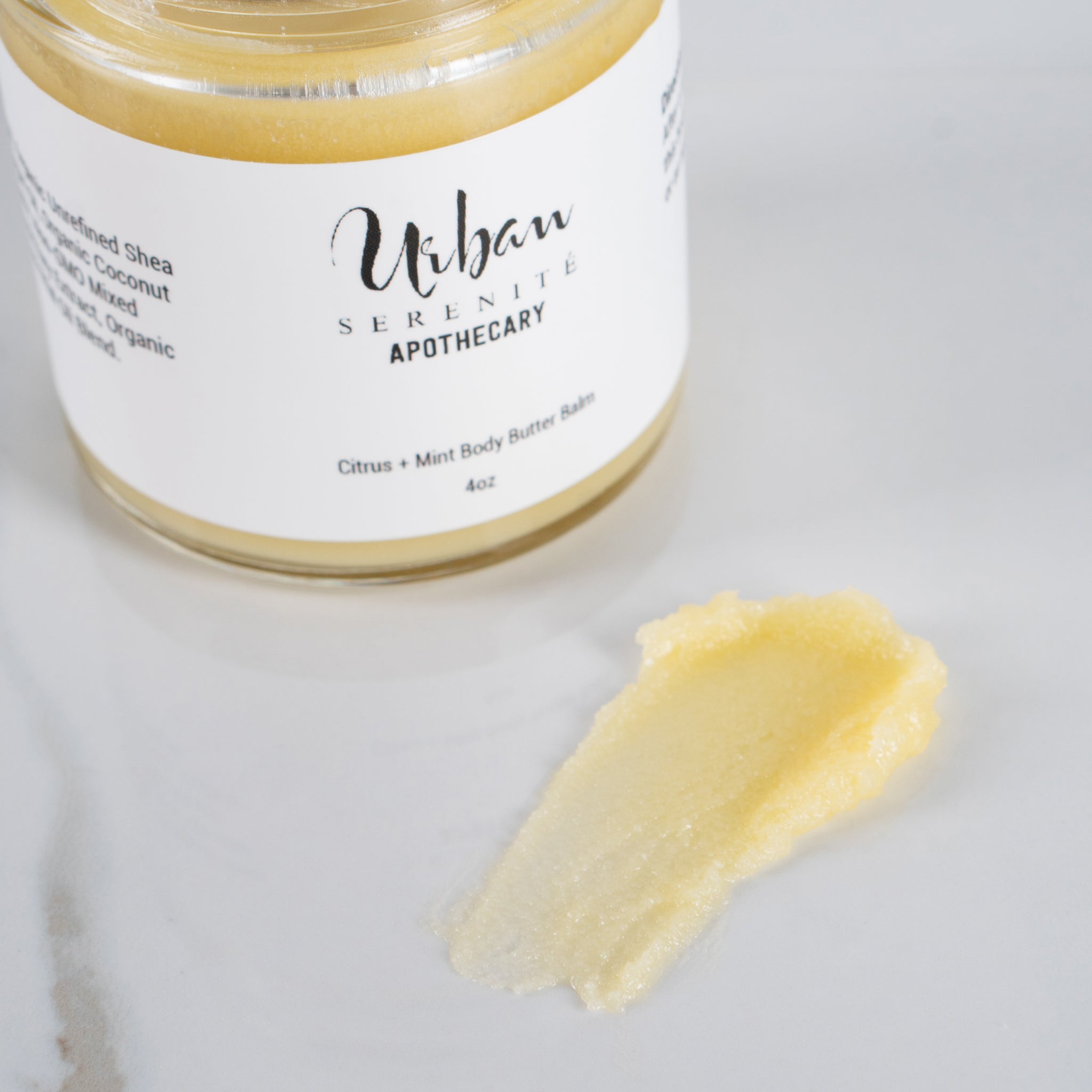 Citrus + Mint Body Butter Balm natural skincare by Urban Serenité Apothecary