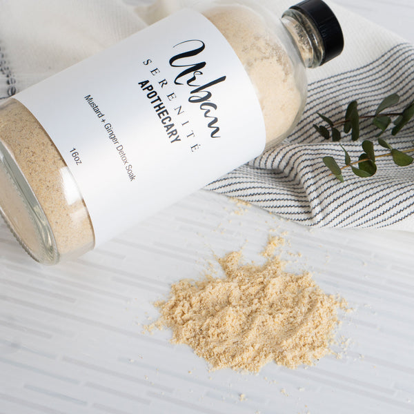Mustard + Ginger Detox Soak natural skincare by Urban Serenité Apothecary