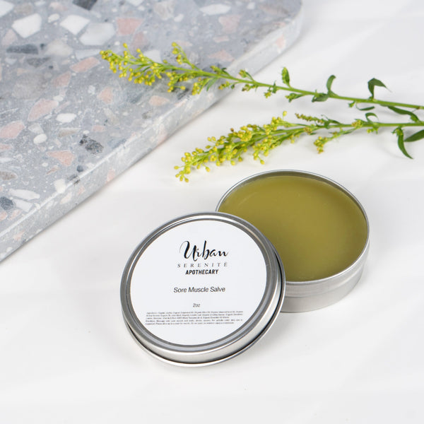 Sore Muscle + Stiff Joint Salve natural skincare by Urban Serenité Apothecary